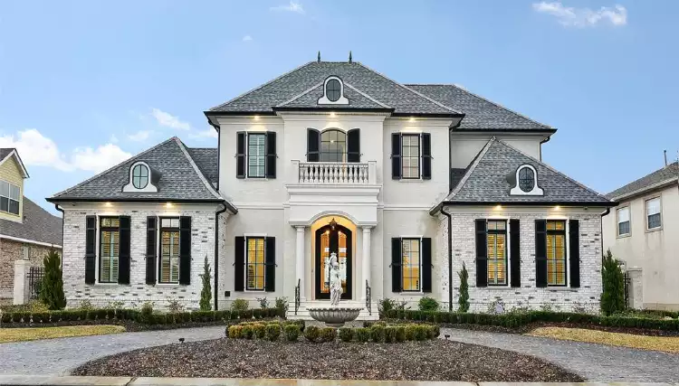 European-style villa with arched windows